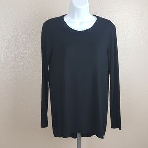 4th Ocean Women's Long Sleeve Top Size Small Black tg24**